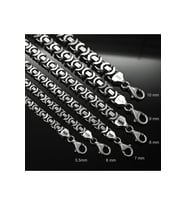 8mm 925 Ayar Gümüş Erkek Bileklik Künye Oksitli Euro Kral Model