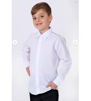 Düz Renk Klasik Kesim Erkek Çocuk Gömlek 7973-B