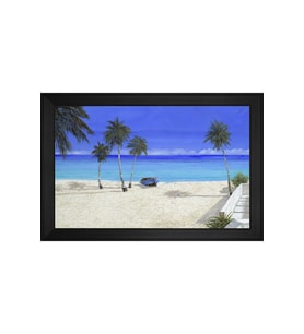 Manzara Temalı Kanvas Tablo 80 x 110 cm Siyah Çerçeve