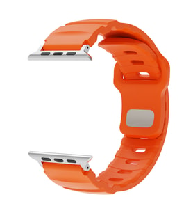 Apple Watch 10/11 42mm-38/40/41mm Kordon Oluklu Spor Outdoor Band 143 2/3/4/5/6/ (Turuncu)