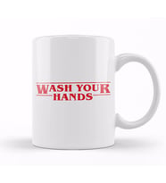 Wash Your Hands Stranger Things Font Kupa Bardak Porselen