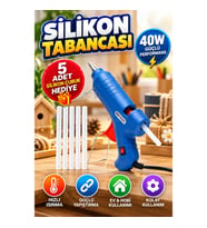 40W Sıcak Silikon Tabancası 5 Silikon Çubuk Hediyeli Ev ve Hobi Kullanımı İçin