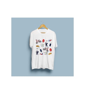 Oversize Stranger Things Eşyalar Baskılı Unisex T-shirt