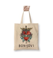 Bon Jovi Guns And Roses Poison Cinderella Skid Row Aerosmith Whitesnake Bez Çanta Alışveriş Çantası (Beyaz)