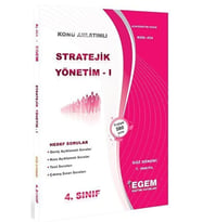 Egem Eğitim Yayınları 4. Sınıf 7. Yarıyıl Stratejik Yönetim 1 Konu Anlatımlı Soru Bankası (Kod 454) / 9786054739974 (Çok Renkli)