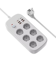 Çeşithane 6lı Akım Korumalı Priz 4 USB Type C Çoklu Uzatma Kablosu