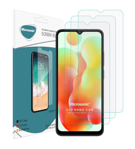 Microsonic Xiaomi Redmi 12C Screen Protector Nano Glass Cam Ekran Koruyucu (3`lü Paket) (Renksiz)