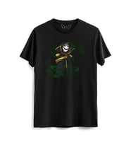 Steins;Gate Resimli Baskılı Siyah Tshirt