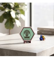 Yoga ve Zen Ruhunu Yansıtan Hayat Ağacı Masaüstü Süsü Ev ve Ofisiniz İçin Estetik ve Huzur Veren Parça 10x10 cm, Açık Yeşil