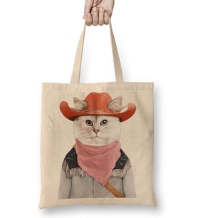 Kedi Rodeo Cat Bez Çanta Uzun Saplı