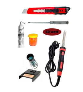 Moonshop 60w Lehim Makinesi Kalem Havya Leyim Tel Pasta  Stand Tam Set Falçata