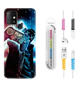 INFINIX Hot 8 9 10 11S Hot 10 Play 10T Kılıf Kablo Koruma Spiral Silikon Play Me 1757