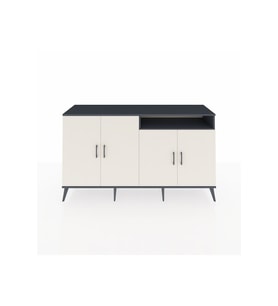 Kronos Konsol 6 Raflı 4 Kapaklı 176x59x99 Antrasit-Aytaşı/Antrasit