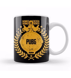 Player Unknown Battlegrounds Chicken Dinner Pan Crest Kupa Bardak Porselen