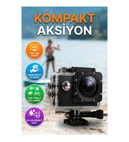 Kompakt Full HD 1080P Aksiyon Kamerası – Taşınabilir ve Çok Yönlü Kullanım