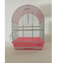 Dayang 2 Kapılı Davul Kuş Kafes 35x28x46 cm Pembe