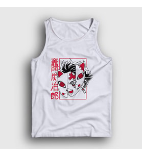 Presmono Unisex Beyaz Mask Tanjiro Kamado Anime Demon Slayer Kimetsu No Yaiba Atlet 307578tt