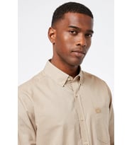 Lacoste Men's Regular Fit Beige Shirt Normal Kesim Erkek Gömlek Bej