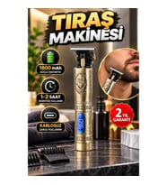 Kablosuz Şarjlı Saç ve Sakal Tıraş Makinesi – 1800 mAh Batarya, 1-2 Saat Kullanım