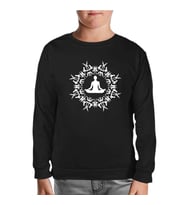 Yoga - Çakra Siyah Çocuk Sweatshirt