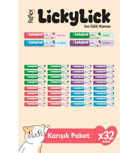 Reflex Plus LickyLick Sıvı Ödül Maması Karışık Paket 15g x 32 Adet