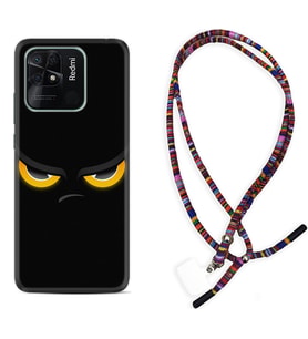 Xiaomi Redmi Note 7 8 9 Pro 10 2022 10 Pro 10S Kılıf Boyun Asklı Rasta Silikon Black Eyes 1644