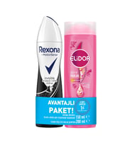 Rexona Motion Sense Kadın Sprey Deodorant Invisible On Black White Clothes 150 ml + Elidor Saç Bakım