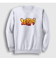 Presmono Unisex Beyaz Fire Logo Lordi Sweatshirt 379422tt (Beyaz)