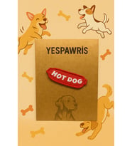 Hot Dog Köpek Arması - Eğlenceli Bandana, Kıyafet ve Çantalara Uygun Ütüyle Yapışan Arma (Çok Renkli)