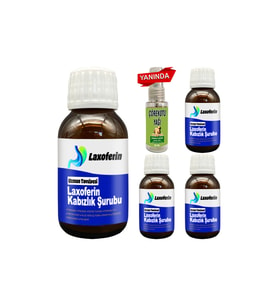 Laxoferin Şurup - 4 Adet Yanında Çörek Otu Yağı / Bay Bayan Kullanımına Uygun 50 Ml Şurup
