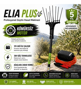 Elia Plus 36V 540W 3.4m 2.8kg Sensörsüz Teleskopik Taraklı Çırpıcı Akülü Zeytin Hasat Makinesi
