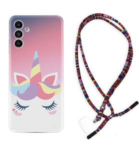 Samsung A23 A31 A32 A50 A51 A52 A53 A70 Kılıf Boyun Asklı Rasta Silikon Sweety Unicorn 1737