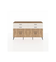 Arges Konsol 2 Raflı 4 Çekmeceli 8 Kapaklı 176x30x99 Çam-Çam/Aytaşı