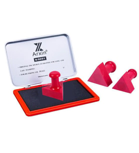 Mühür Kauçuk Alaşım Kırmızı Kaşe Üçgen 25x25mm
