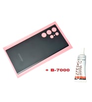 Tkgz Samsung Galaxy S22 ULTA Arka Pil Batarya Kapağı (CAM+B-7000) SİYAH