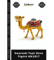 Özel Üretim Dekoratif Hediyelik Biblo Aksesuar Swaroski Taşlı Deve Figürü Alk1817