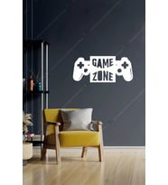Game Zone Ahşap Duvar Dekorasyon 35X15 (Beyaz)