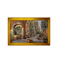 Manzara Temalı Kanvas Tablo 50 x 70 cm Gold Çerçeve