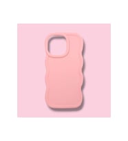IPHONE 15 PRO MAX; KENARI DALGALI, DARBE ÖNLEYİCİ LÜKS SİLİKON KILIF (Pudra)