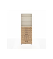 Arges Dolap 4 Raflı 5 Çekmeceli 2 Kapaklı 88x30x243 Aytaşı-Çam