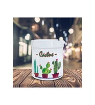 Cactus Yazılı Bitki Çiçek Baskılı Küllük Kül Tablası -2011407