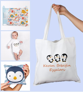 eJOYA Bebeklere Özel Çantasında Kişiye Özel Battaniye Yastık Ve Zıbın Bebek Hediye Seti 109865 (Mavi)