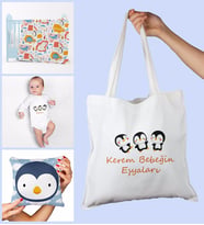 eJOYA Bebeklere Özel Çantasında Kişiye Özel Battaniye Yastık Ve Zıbın Bebek Hediye Seti 109865 (Mavi)