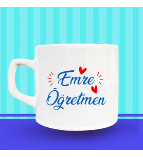 24 Kasım Öğretmenler Günü Baskılı Erkek Kupa Bardak - Kişiye özel - İsme Özel