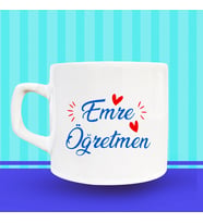 24 Kasım Öğretmenler Günü Baskılı Erkek Kupa Bardak - Kişiye özel - İsme Özel