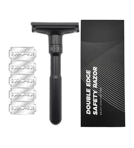 Valkyrie Metal Ayarlanabilir Manuel Geleneksel Tıraş Aleti Makinası 5 Jilet 6 Kademe Siyah