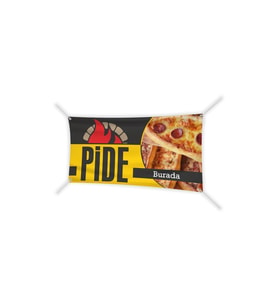 Pide Temalı Avrupa Branda Afiş Pankart 100x50 cm
