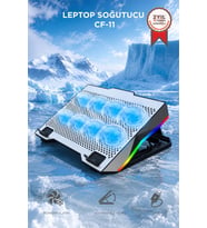 Torima Laptop Soğutucu Ayarlanabilir Rgb Dizüstü Bilgisayar Soğutma Fanı CF11 Gümüş
