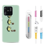 Xiaomi Redmi Note 7 8 9 Pro 10 2022 10 Pro 10S Kılıf Kablo Koruma Spiral Silikon Avokadolar1352