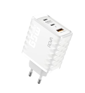 Rova SB116 65W 3 Çıkışlı Hızlı Şarj Adaptörü – USB-A + 2x USB-C PD Destekli, Çoklu Cihaz Uyumu